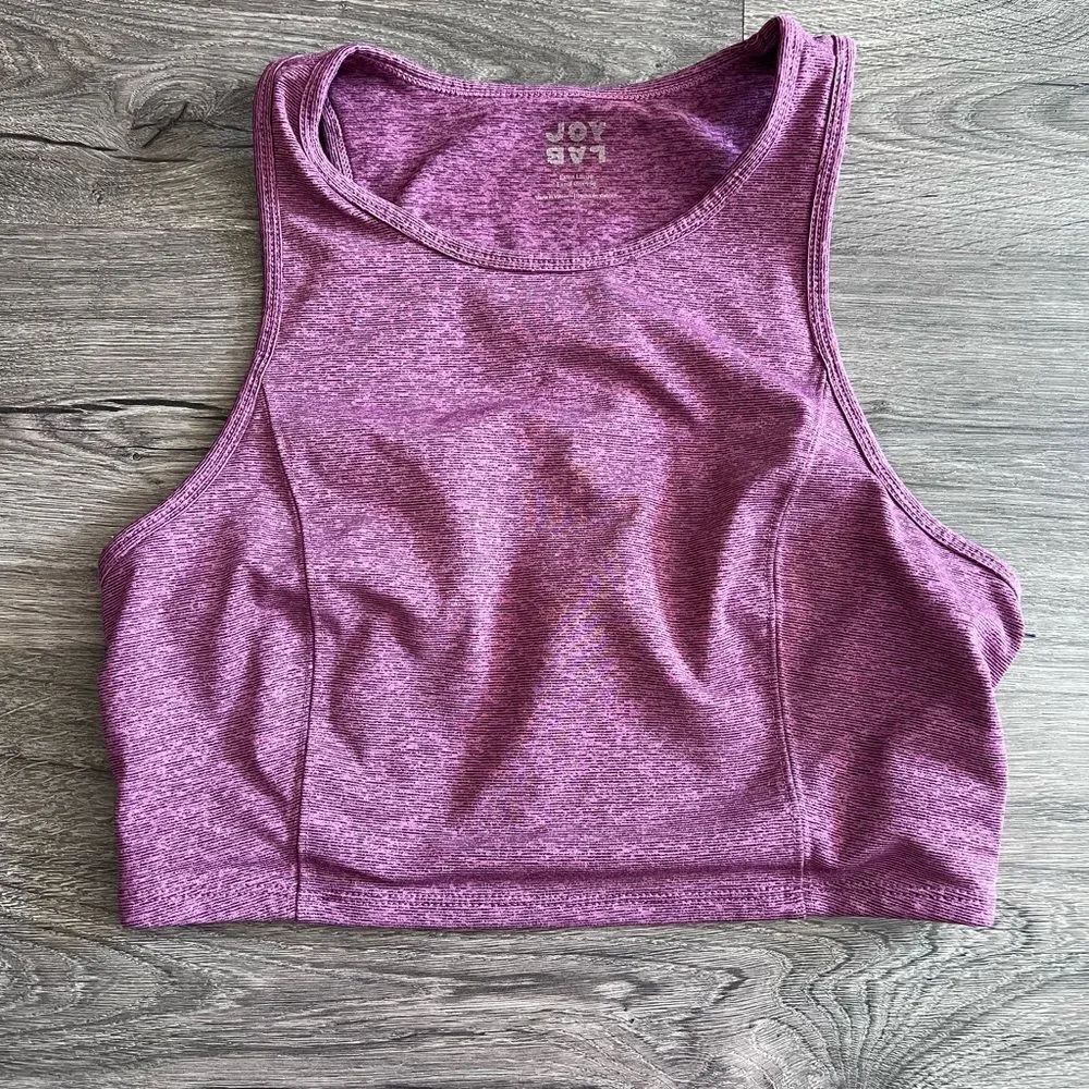 LabActivewearJoy Lab Pink/Purple Marled Cropped Workout Tank Top XL